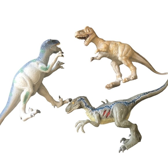 Lot 9 Dinosaur Collector Figurines Heavy Plastic Moveable Limbs Head Variety - Picture 3 of 6